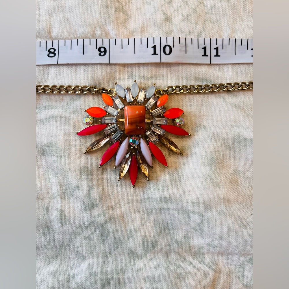 Stunning vintage brooch Tribal queen necklace